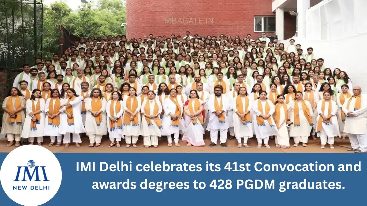 IMI Delhi celebrates its 41st Convocation and awards degrees to 428 PGDM graduates.