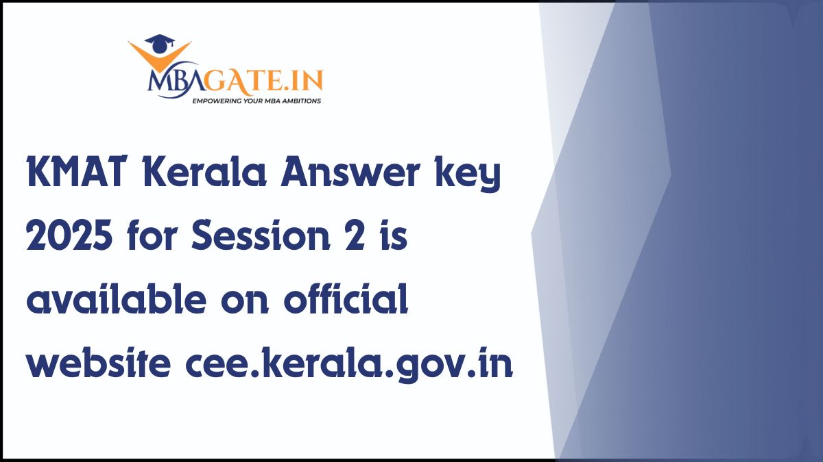 KMAT Kerala Answer key 2025 for Session 2 is available on official website cee.kerala.gov.in
